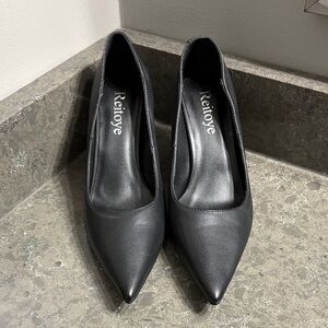 Reitoye Women's Elegant Black Heels